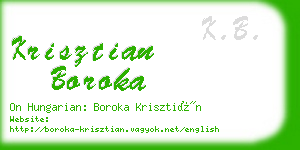 krisztian boroka business card